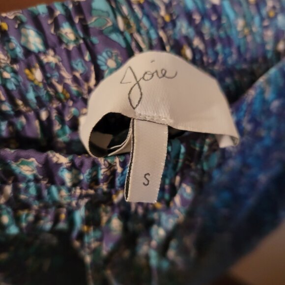 Joie Elastic Waist Drawstring Floral Taper Leg Pants SZ S - Picture 5 of 5